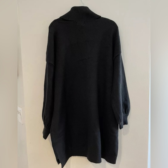 Show Me Your MuMu Black Knit Chester Sweater Dress - Picture 3 of 4